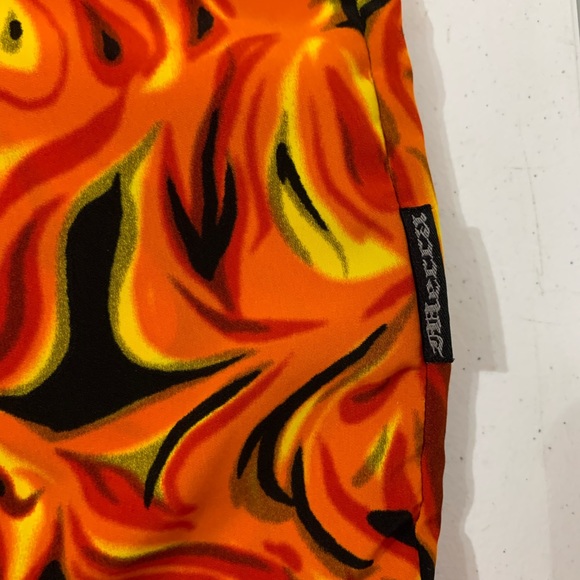 Y2K/90s Flame Dragon Button Up Shirt - XXL - Picture 5 of 9